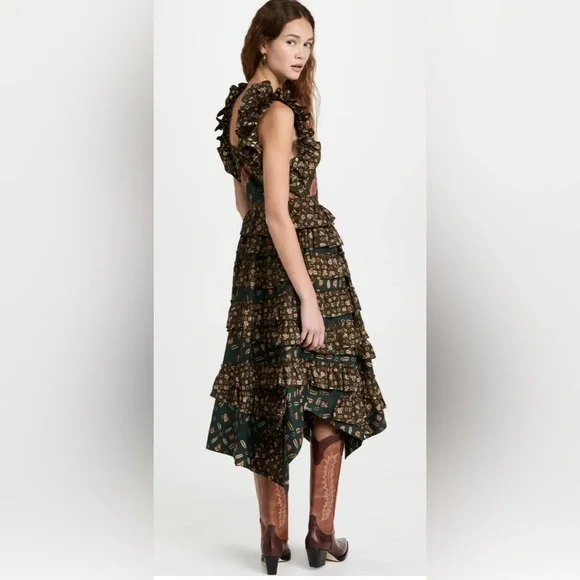 Ulla Johnson Nia Ruffle Dress in Jasper - Picture 3 of 6